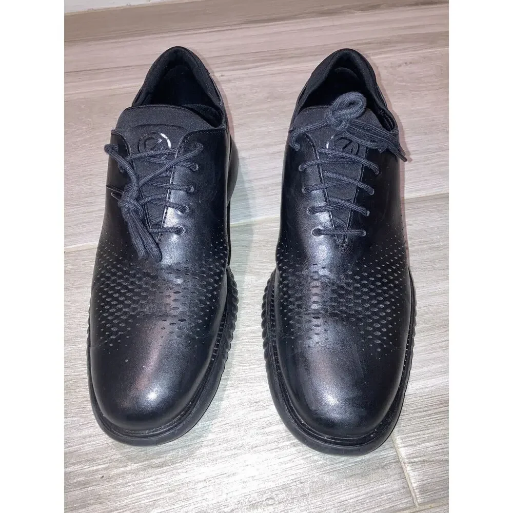 COLE HAAN ZERØGRAND Laser Wingtip Men's Black Oxford Shoes Size 9M